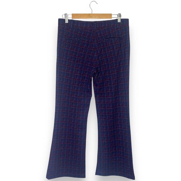 Betabrand Women's Classic Bootcut / Yoga Pants Size LP Blue Burgundy Plaid - Picture 6 of 6